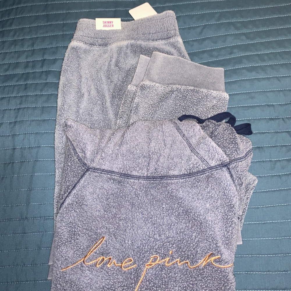 VS PINK Sweatshirt Hoodie and Jogger Set
